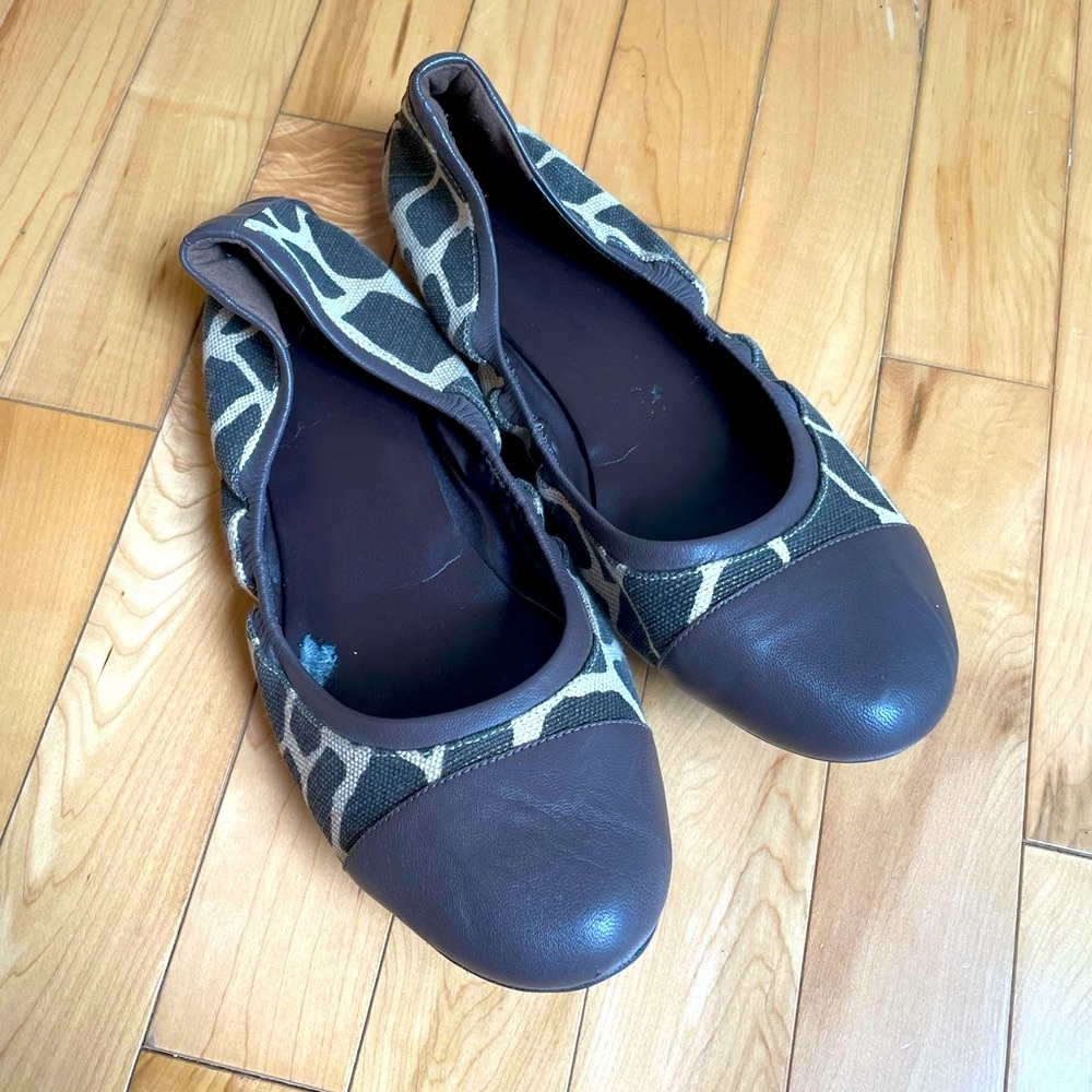 Cole Haan Brown and Crème Flats